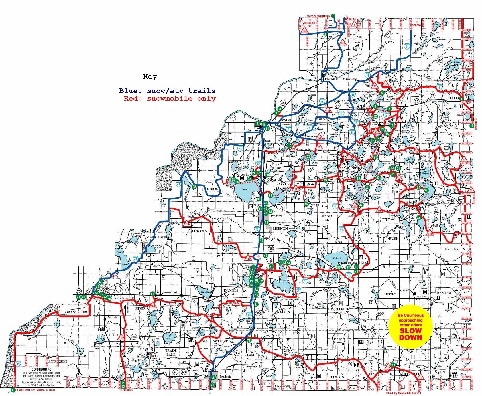 Burnett County Trail Map